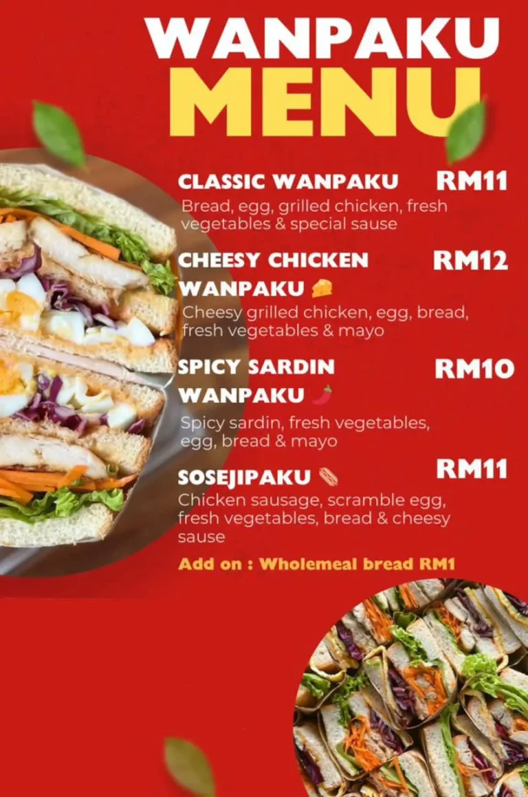 Wanpaku Sandwich Menu Malaysia & Latest Prices August 2025